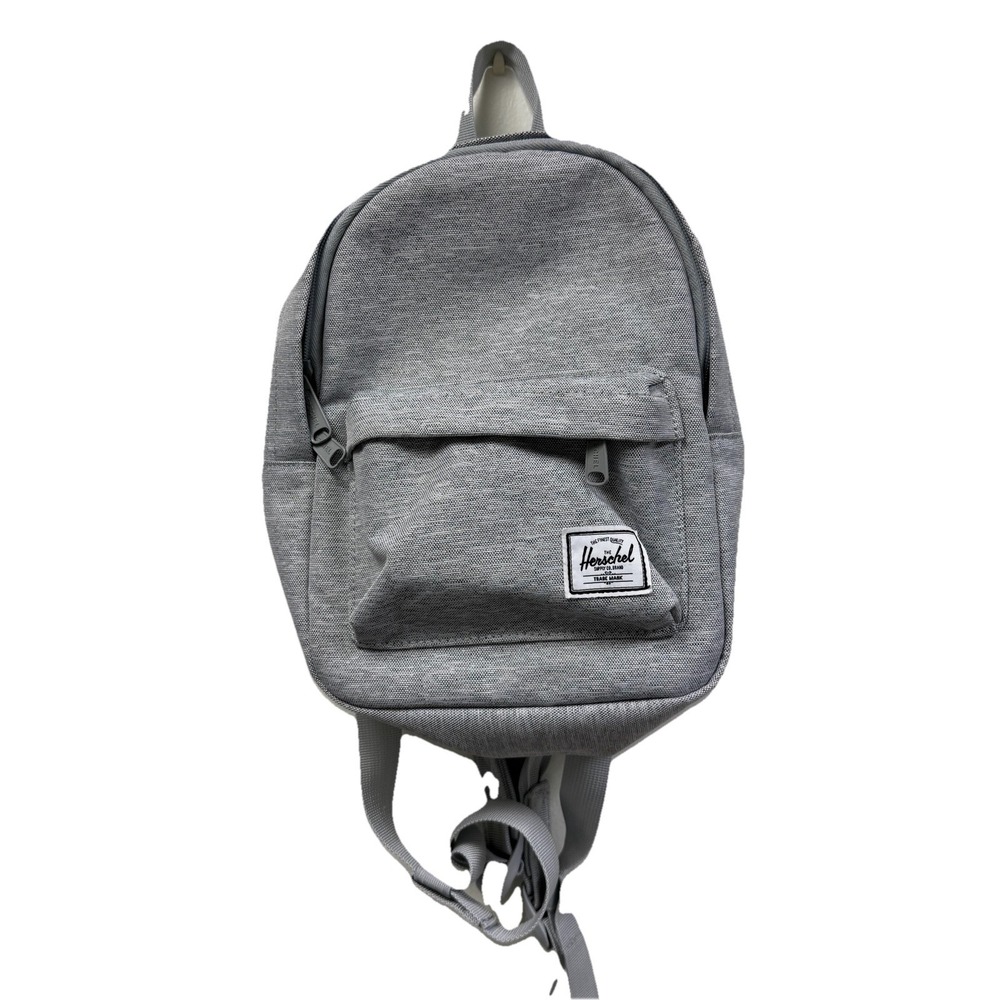 Herschel Mini Backpack Gray Classic Nova Small Daypack Red Stripe Lining Bag